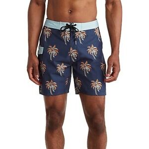 NWT RIP CURL Mirage Palm Daze Board Shorts Swim Trunks Navy‎ Men's Size 34